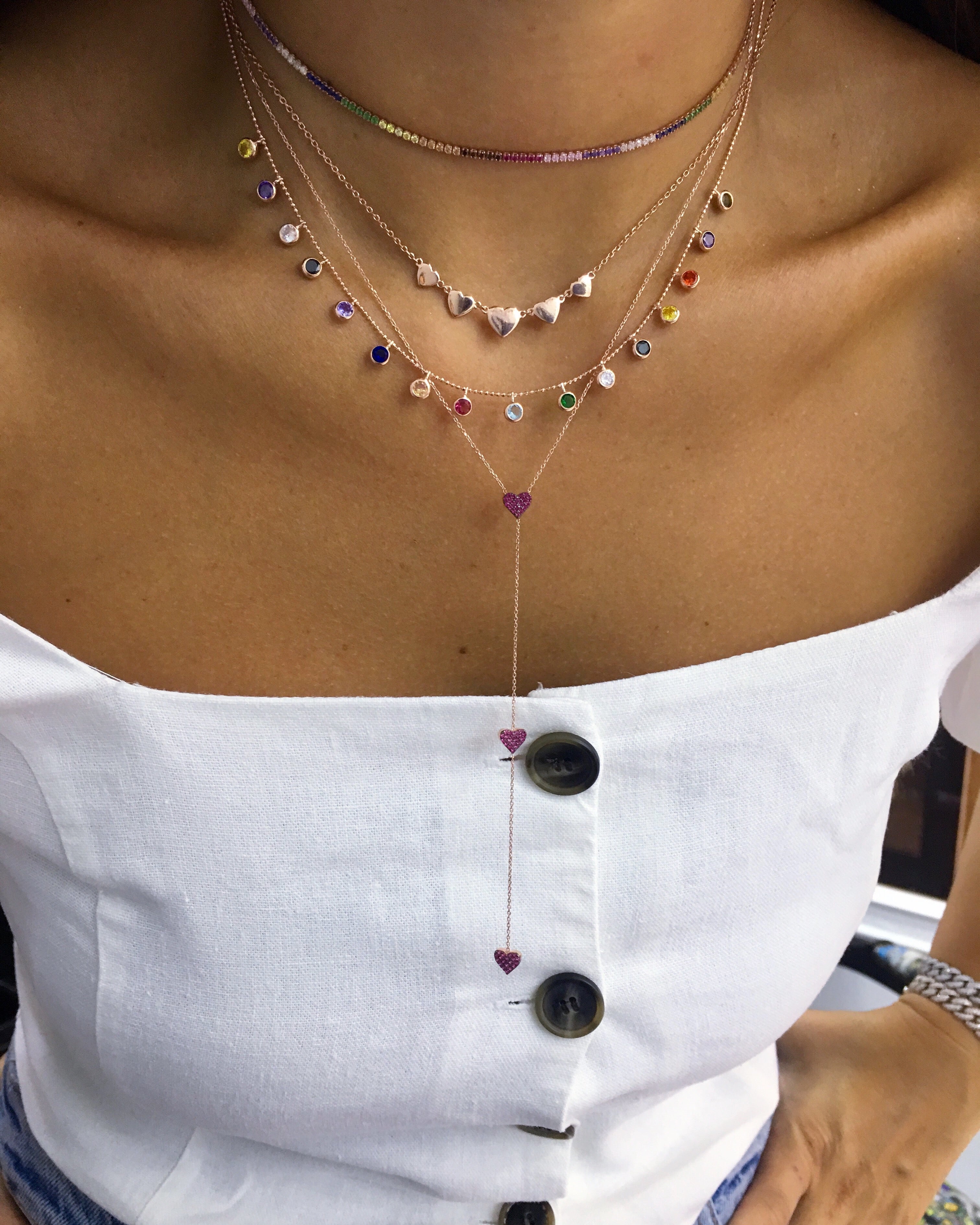 Multicolor Stone Kolye