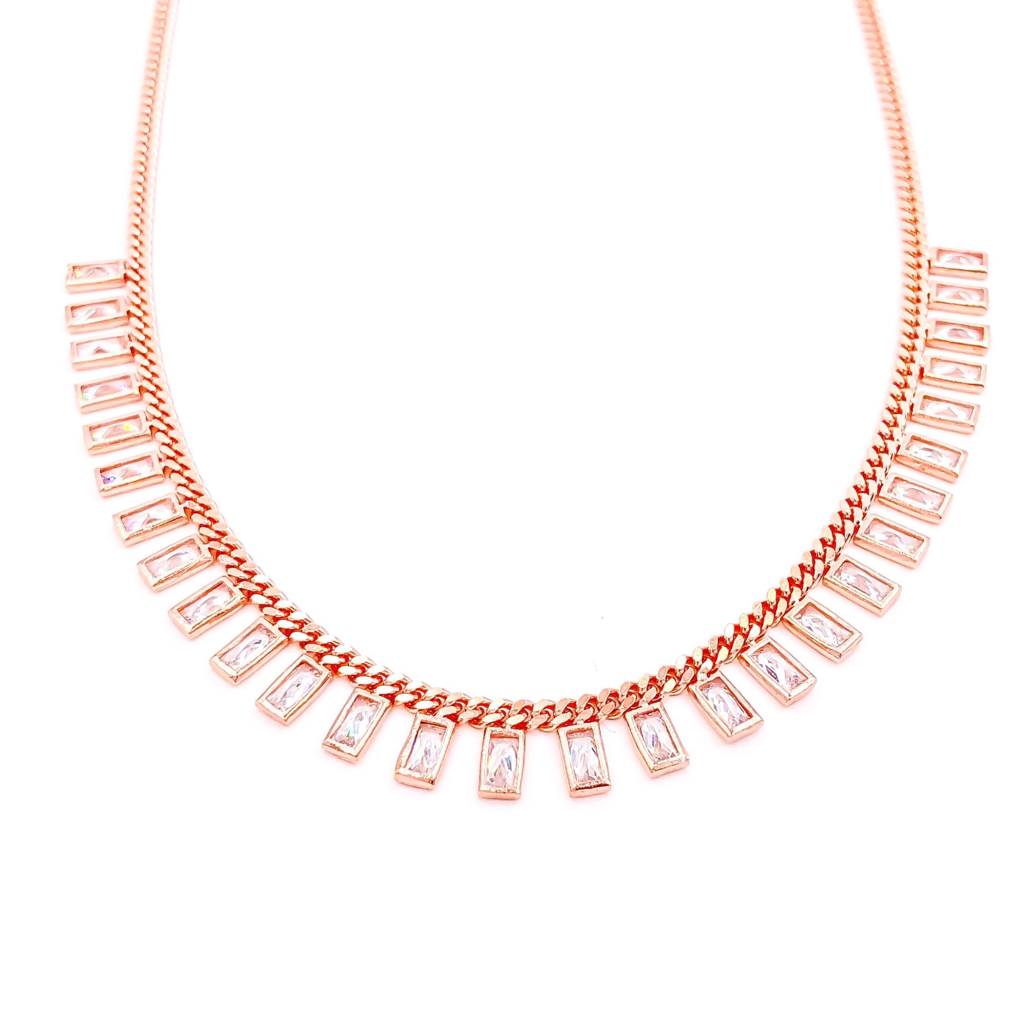 Beyaz Taşlı Baget Choker