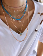 Turkuaz Taşlı 5’li Göz Choker