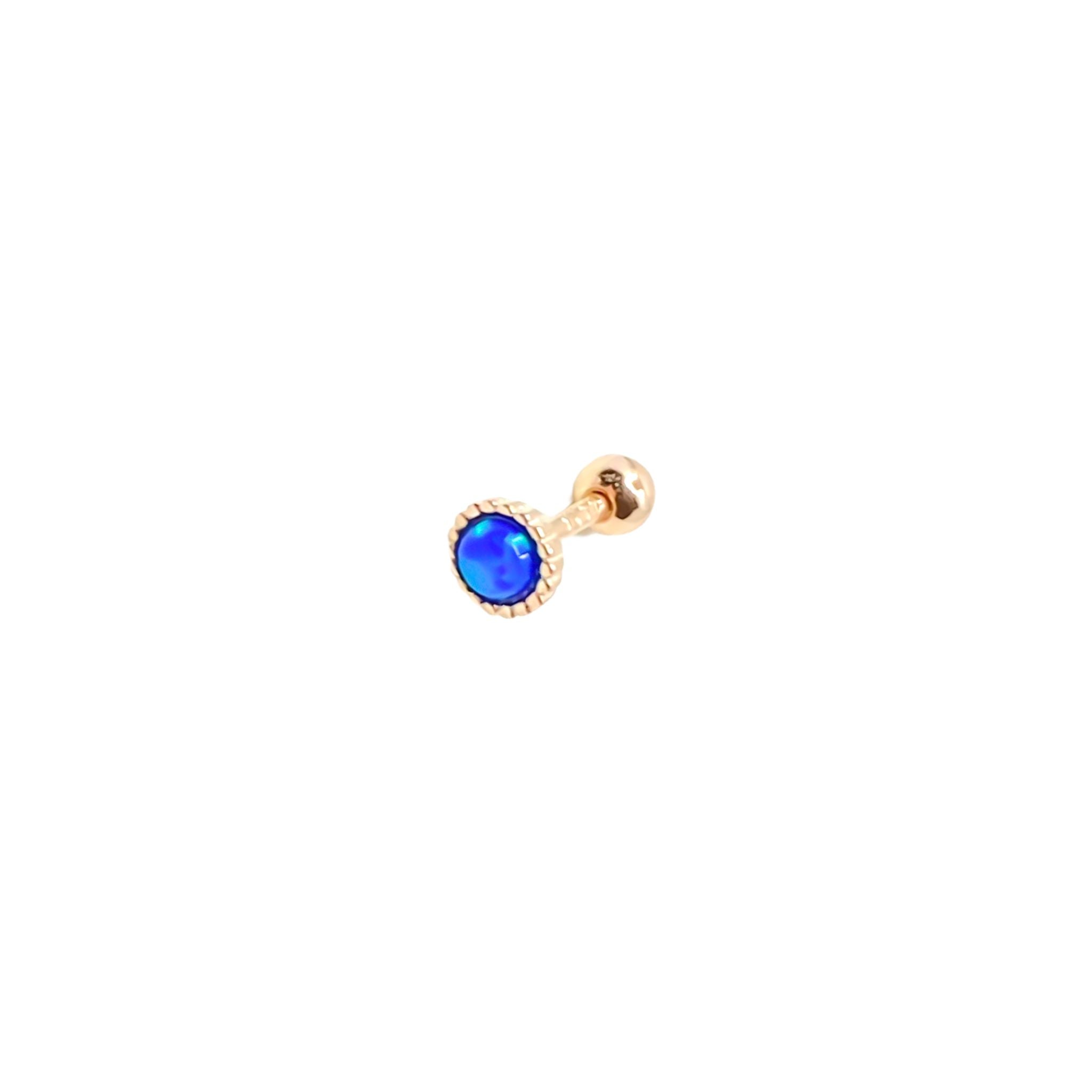 Blue Opal Dot Piercing