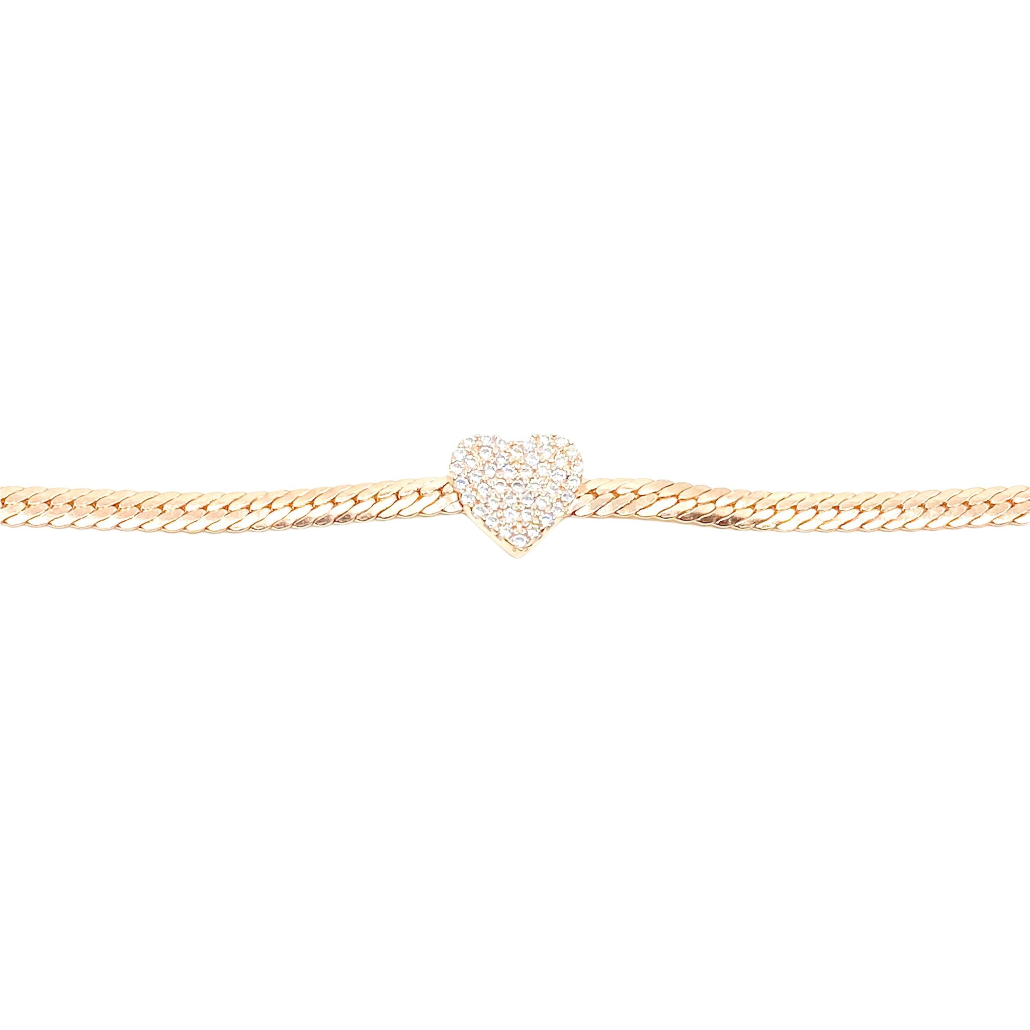 Heart Herringbone Bracelet