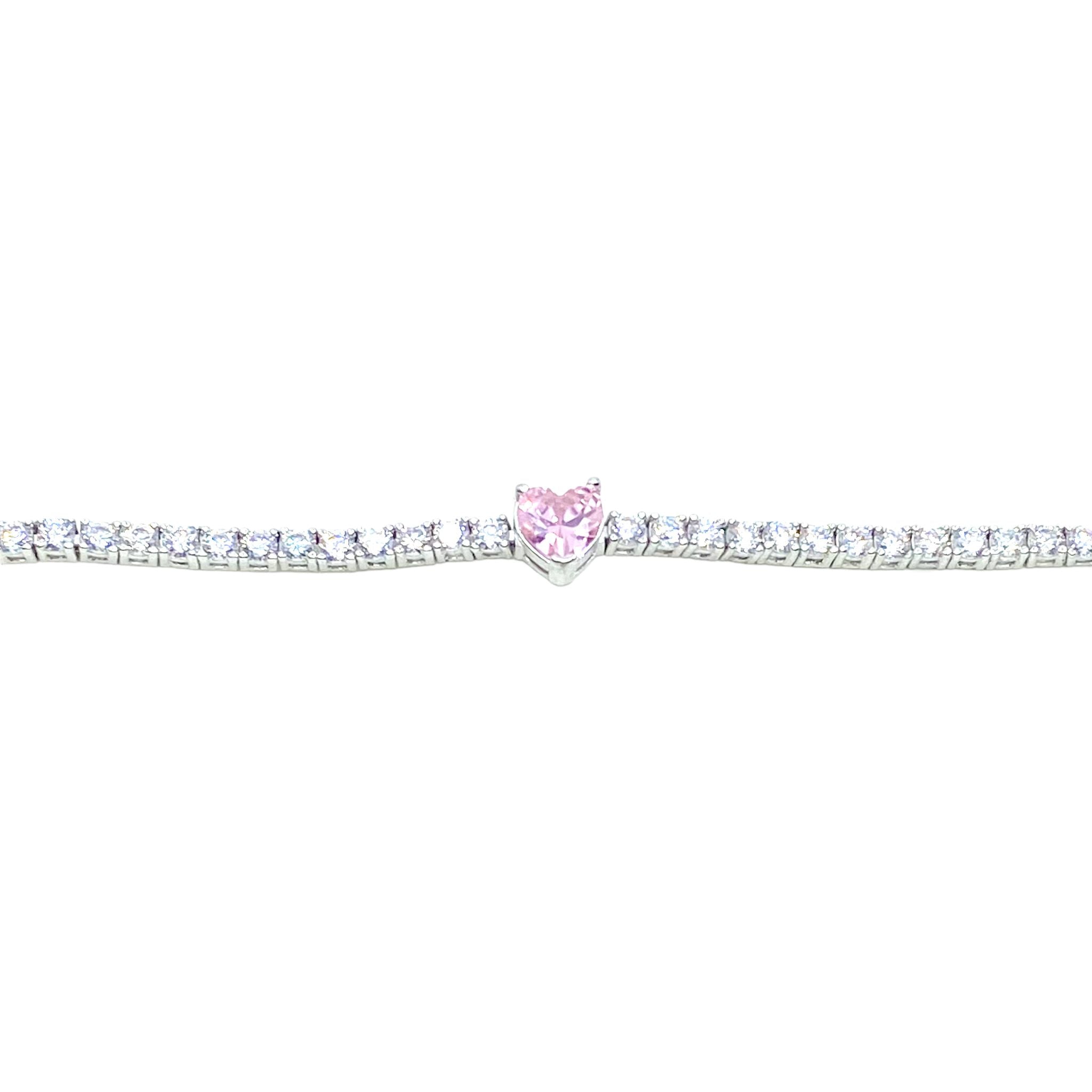 Pink Heart Waterline 2 mm Bracelet