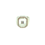 Glass Solitaire M Ring