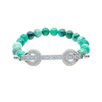 Natural Stone Lock Baguette Nw Bracelet