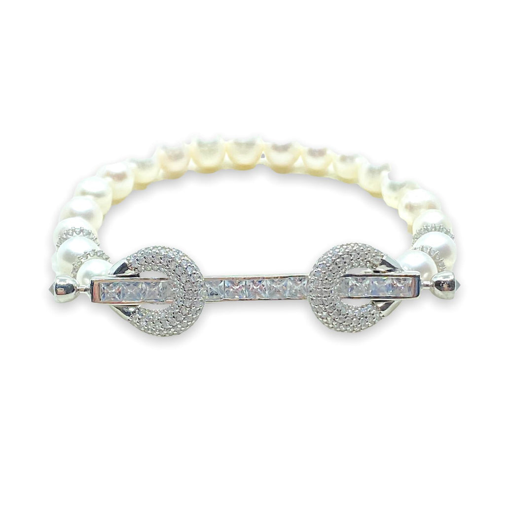 Natural Stone Lock Baguette Nw Bracelet