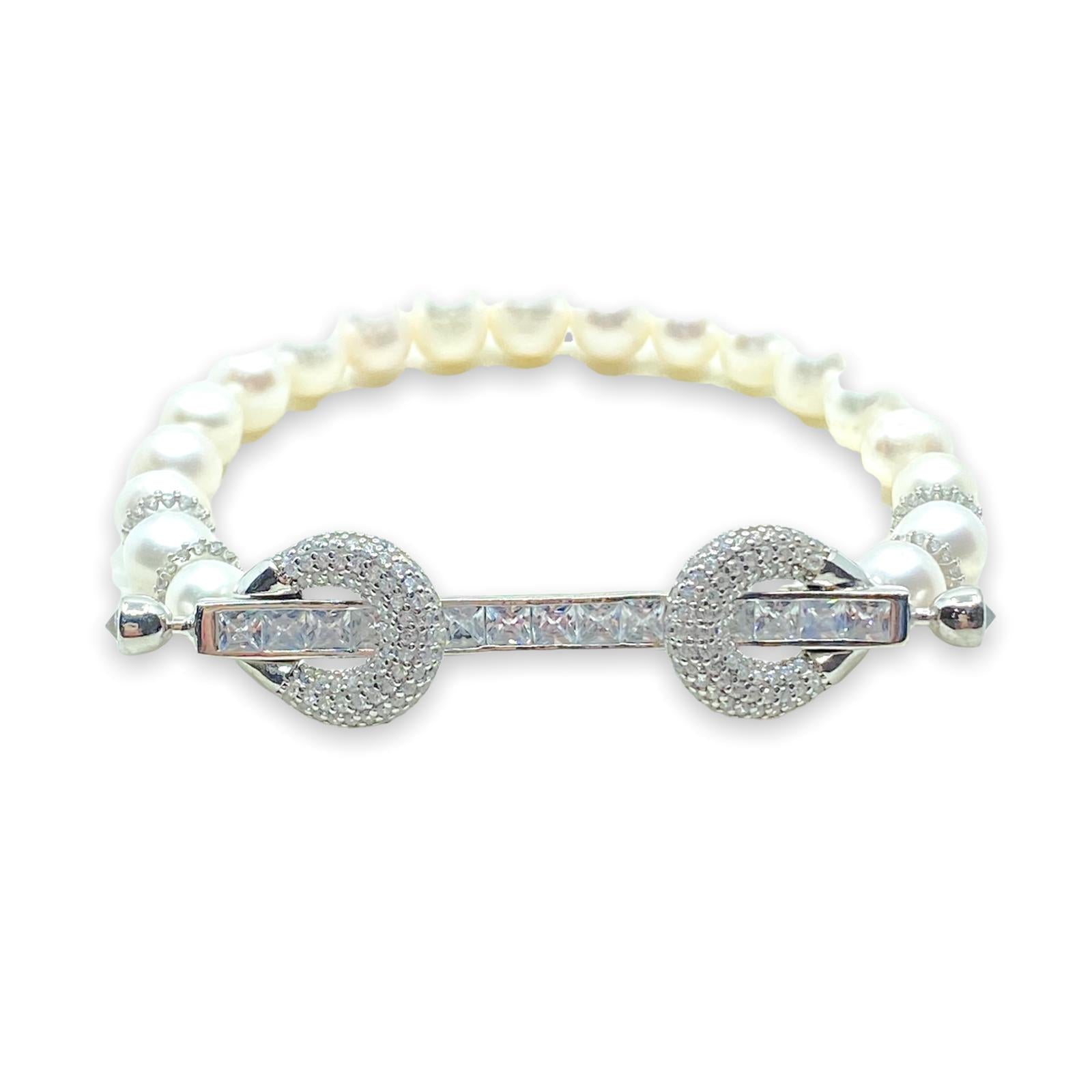 Natural Stone Lock Baguette Nw Bracelet
