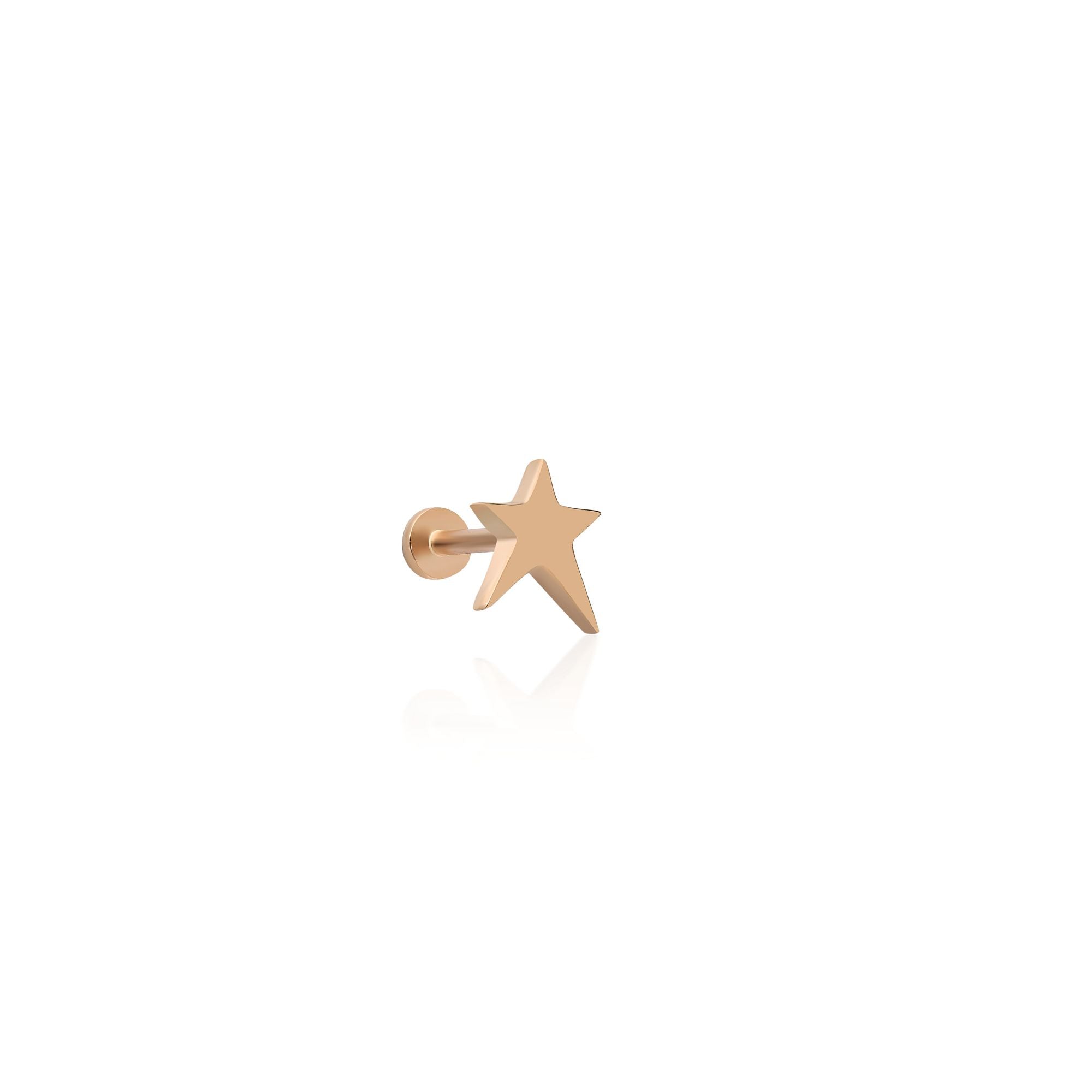 Rock Star Plain 14K Piercing