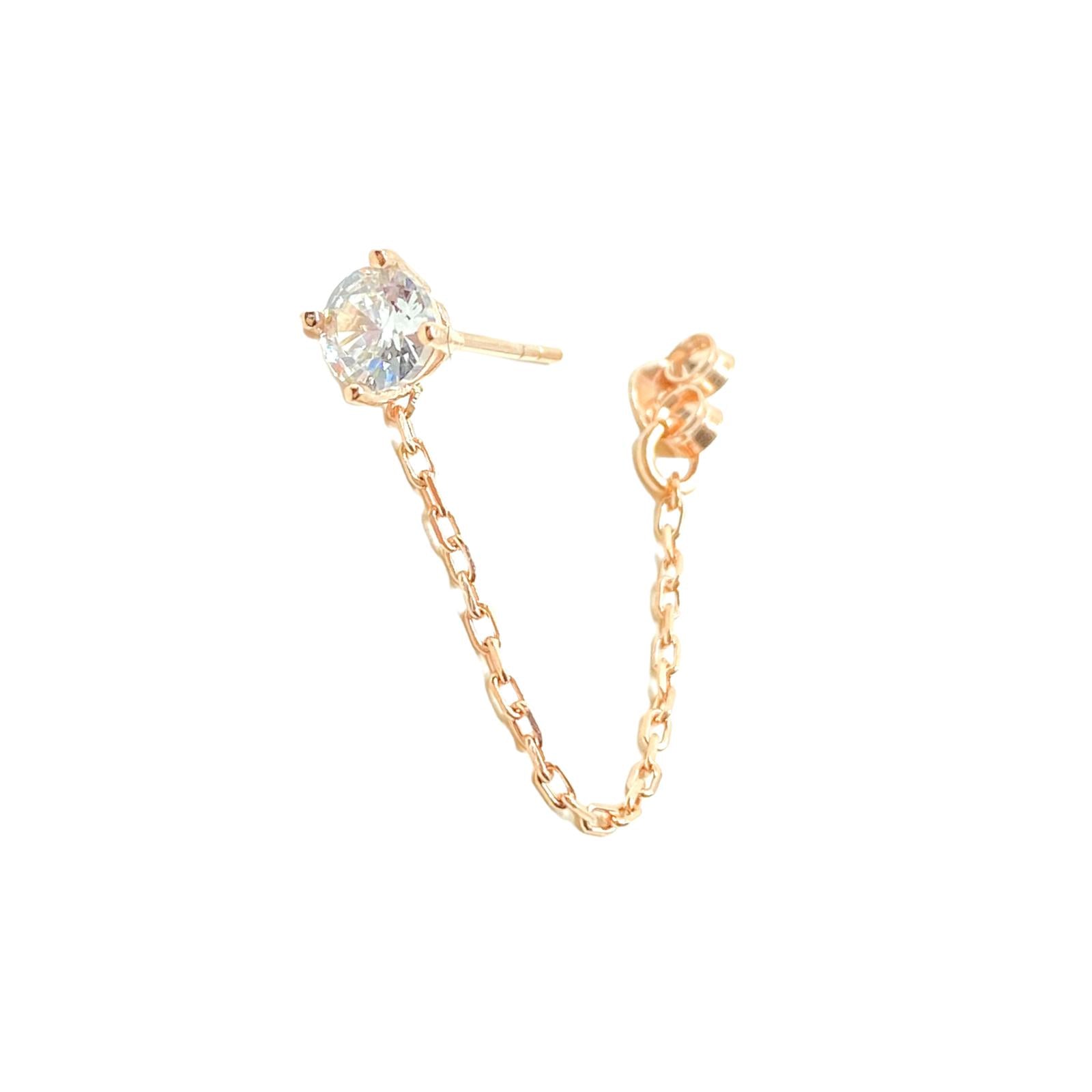 Esse Solitaire Short Chain Earrings