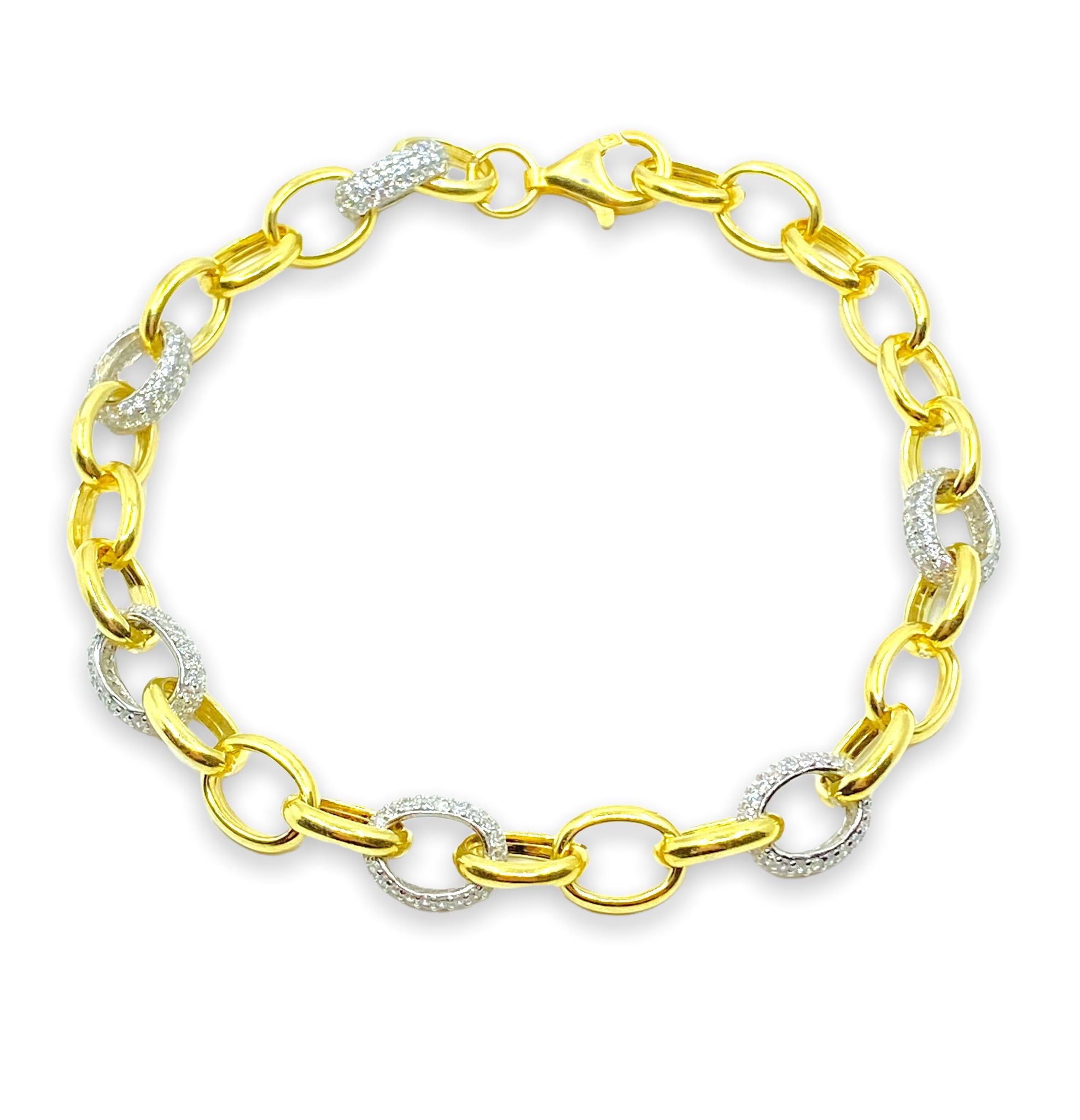 Two Tone Almond Bracelet