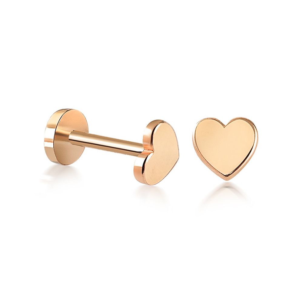 Heart Plain 14 K Piercing