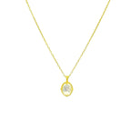 قلادة جينا البيضاوية على شكل حرف S