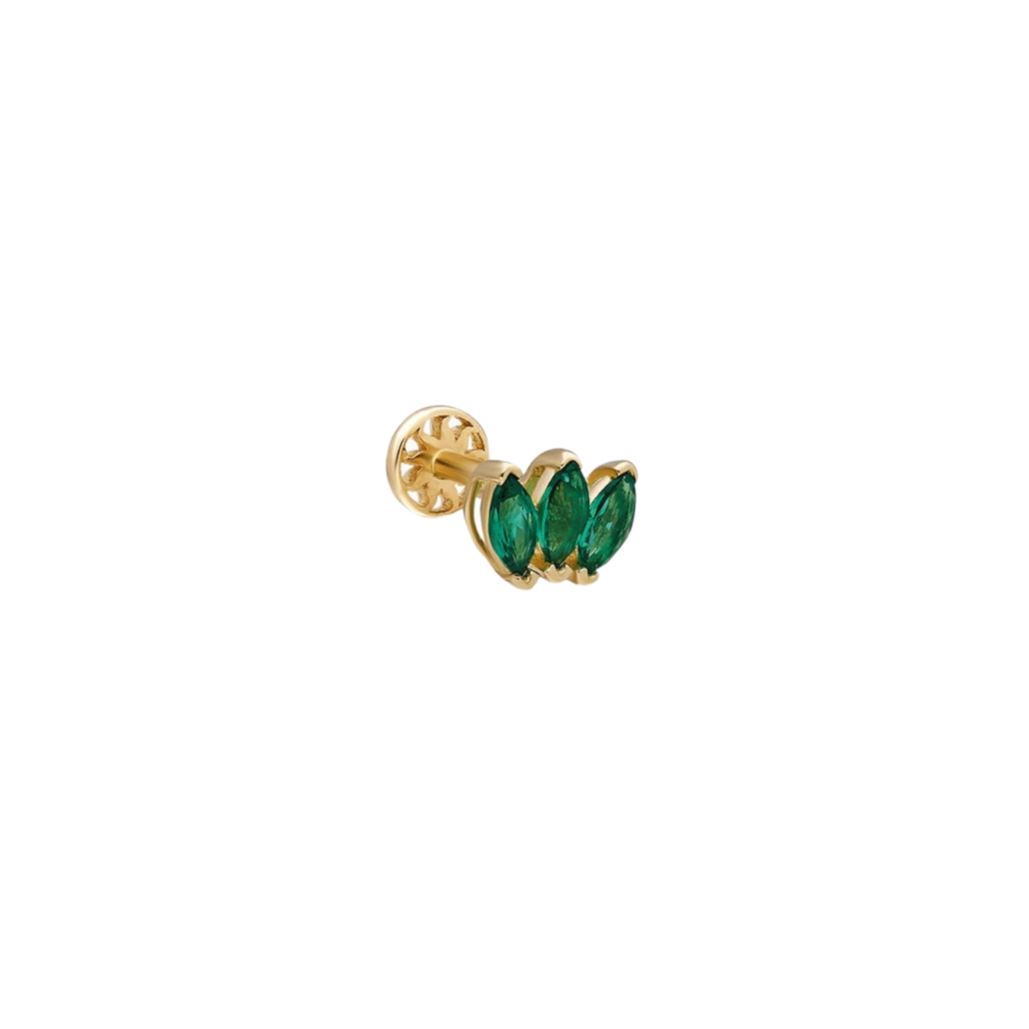 Mia Green Marquise 14k Piercing