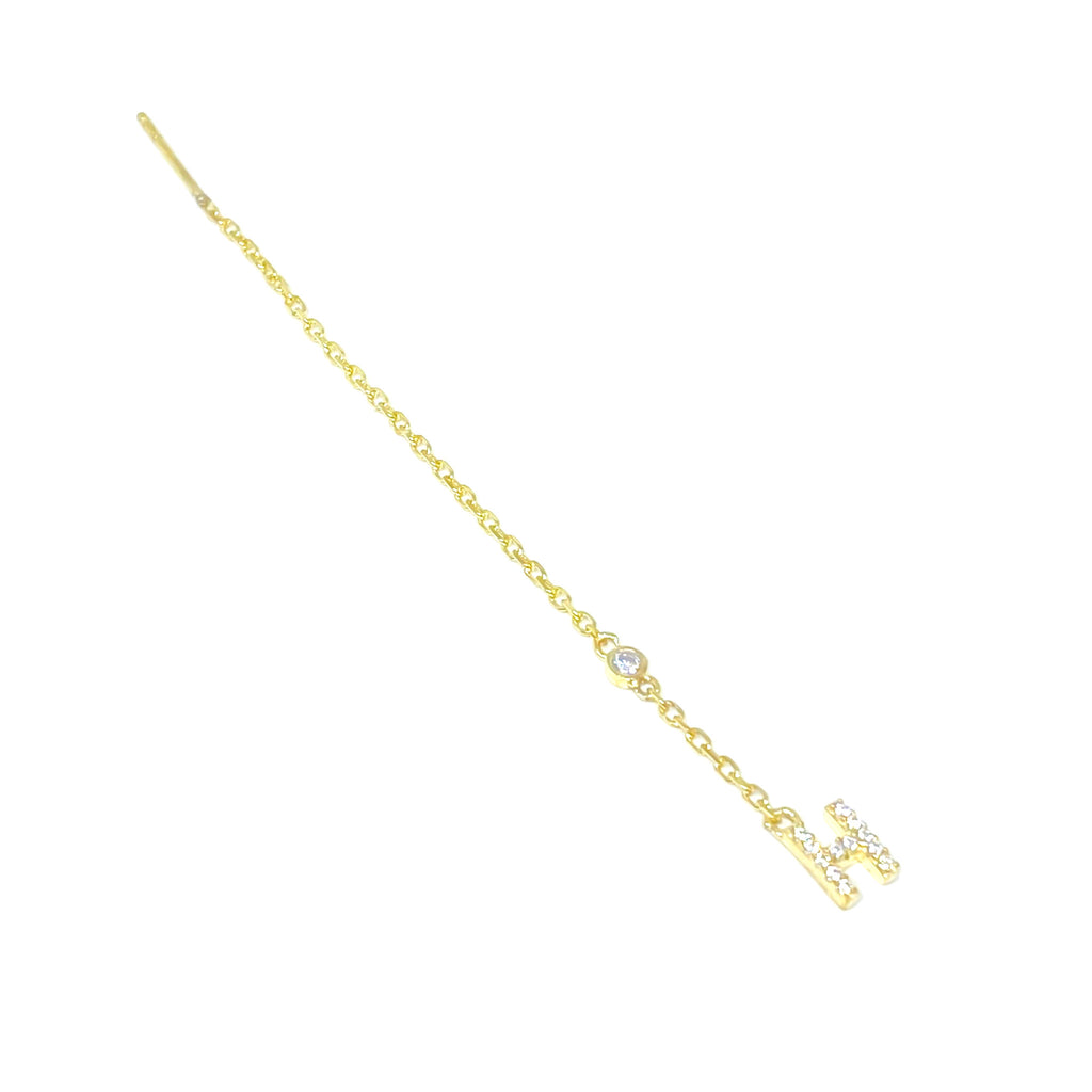 Letter Chain Earring