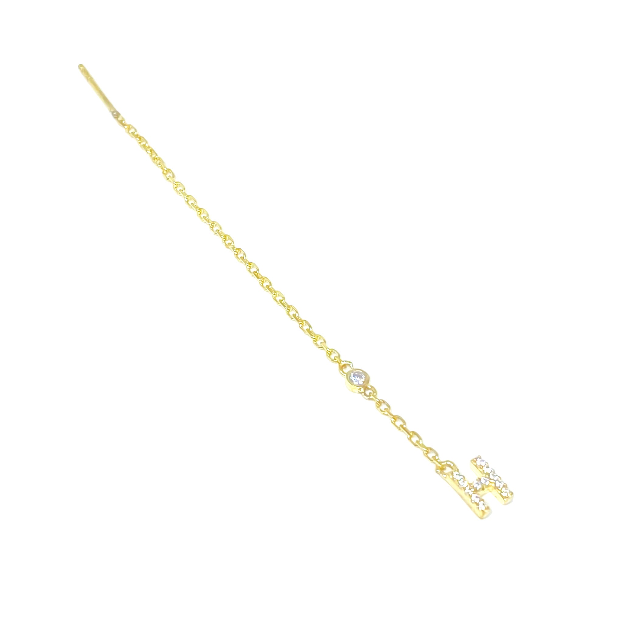 Letter Chain Earring