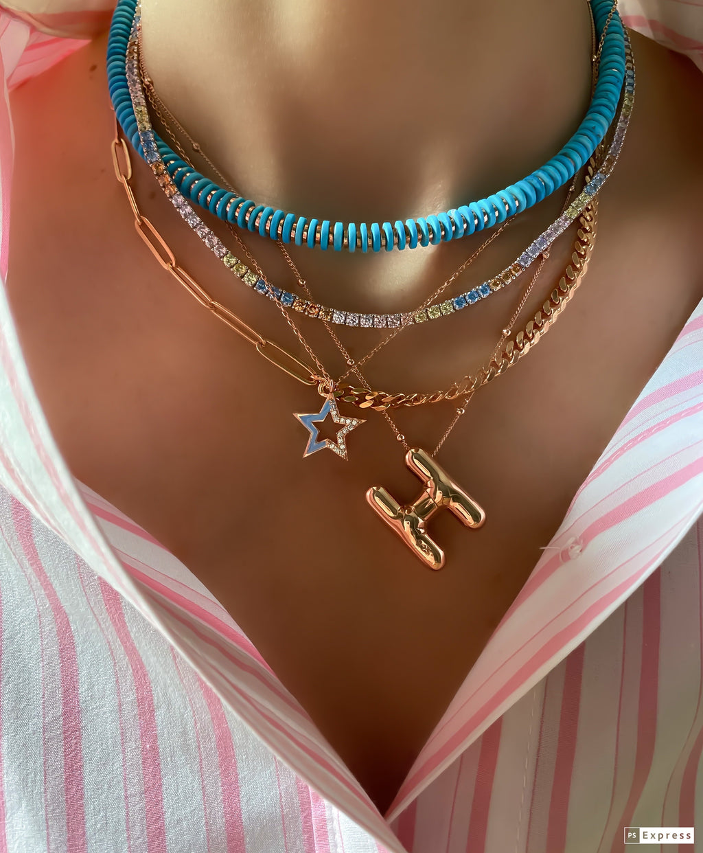 Opaque Colored Waterway Necklace / Choker