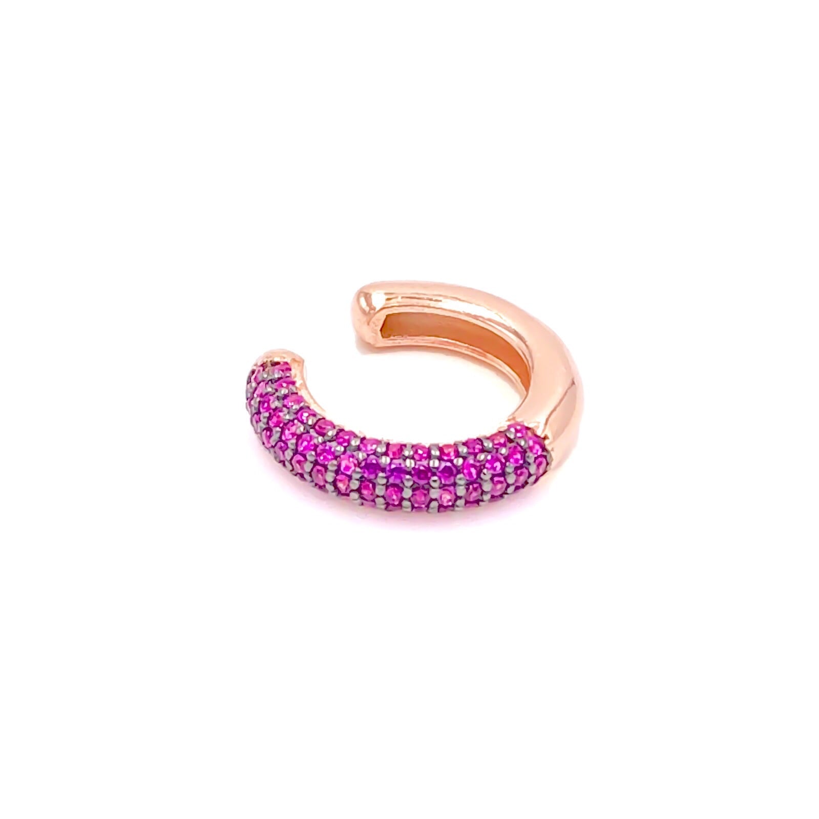 Fuchsia Stone Thick Cuff
