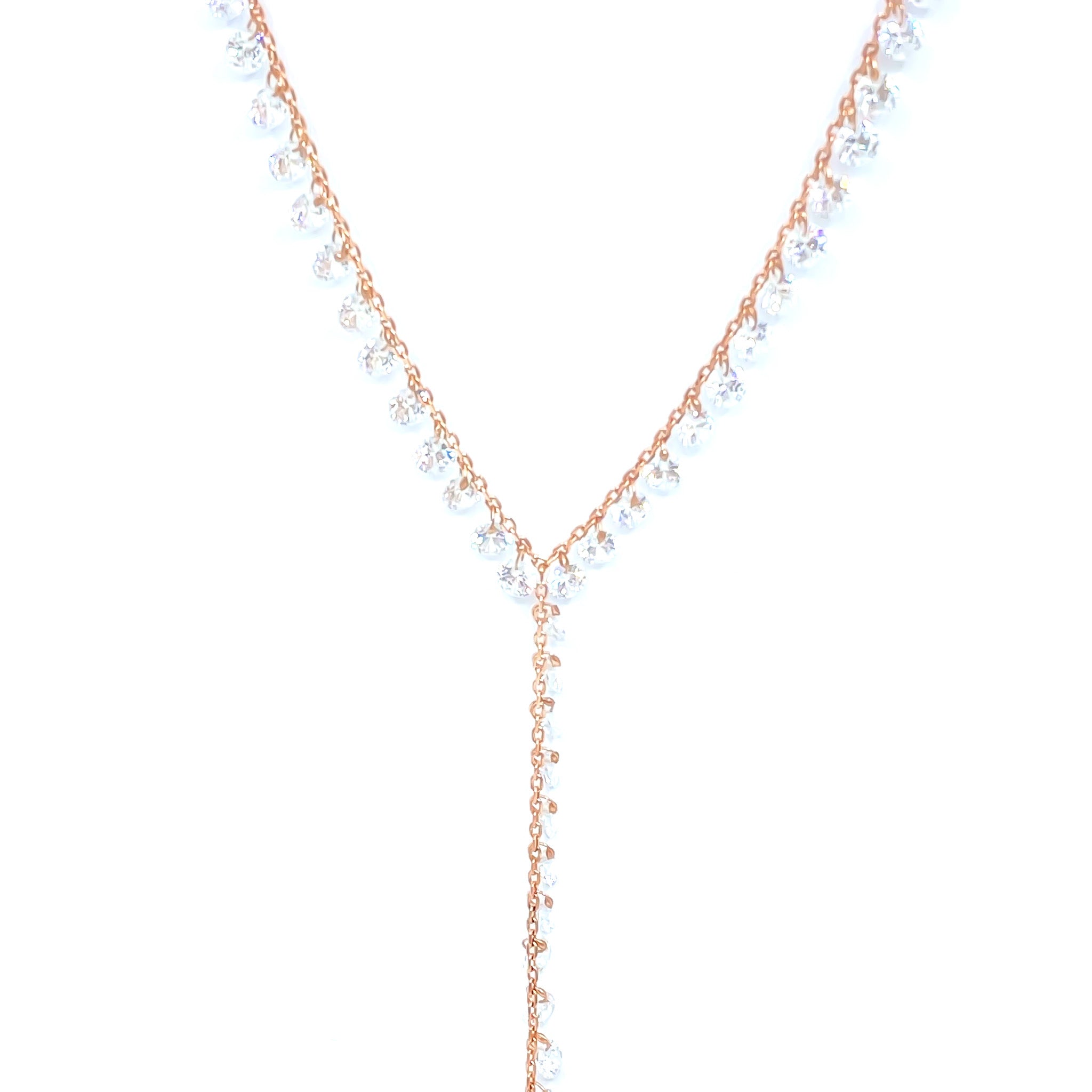 قلادة كريستال حرف Y