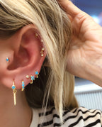 Nano Tues three Stone Earrings