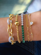 Two Tone Almond Bracelet