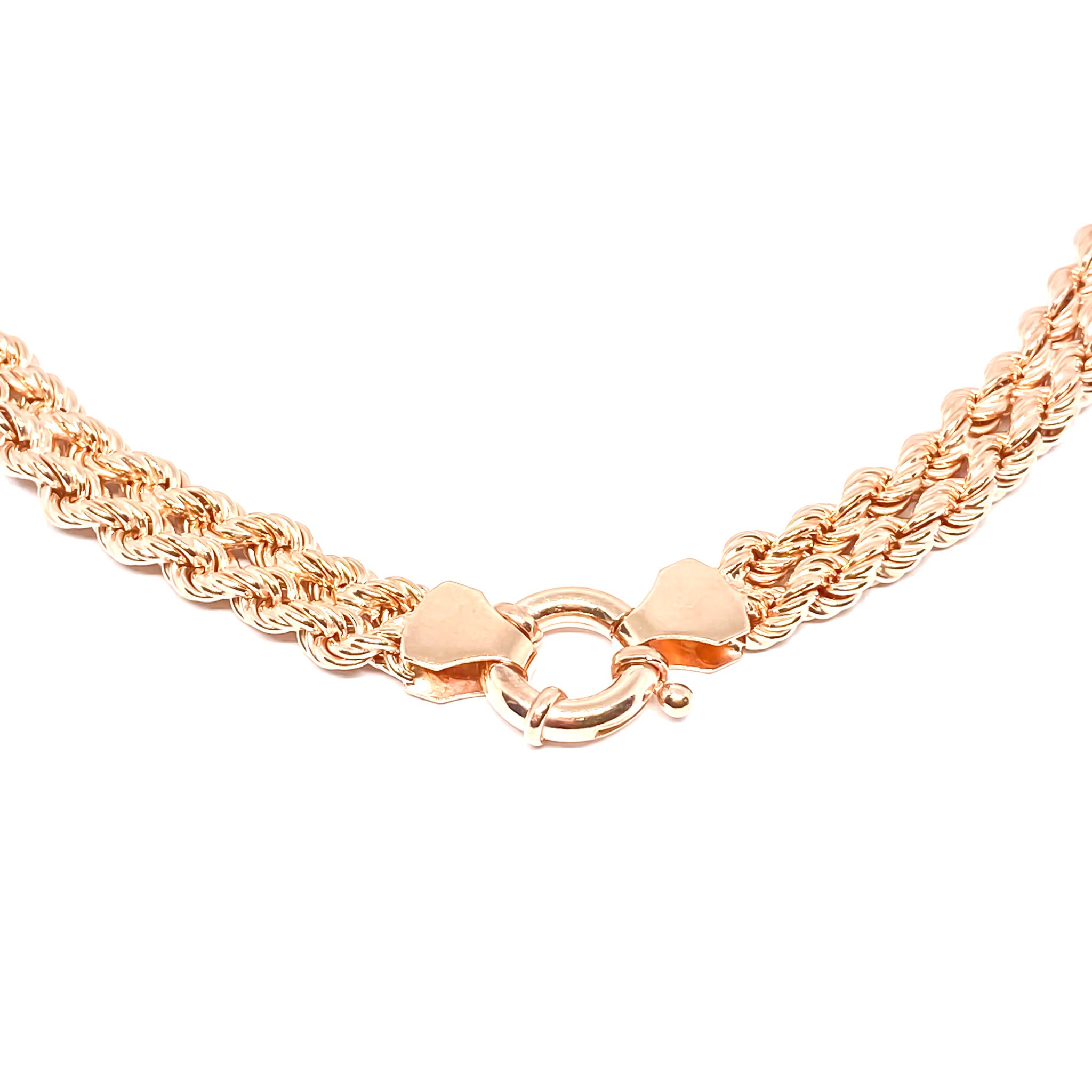 Vintage Çift Sıra Kalın Halat Kolye