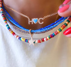 Personalized Double Letter Heart Necklace