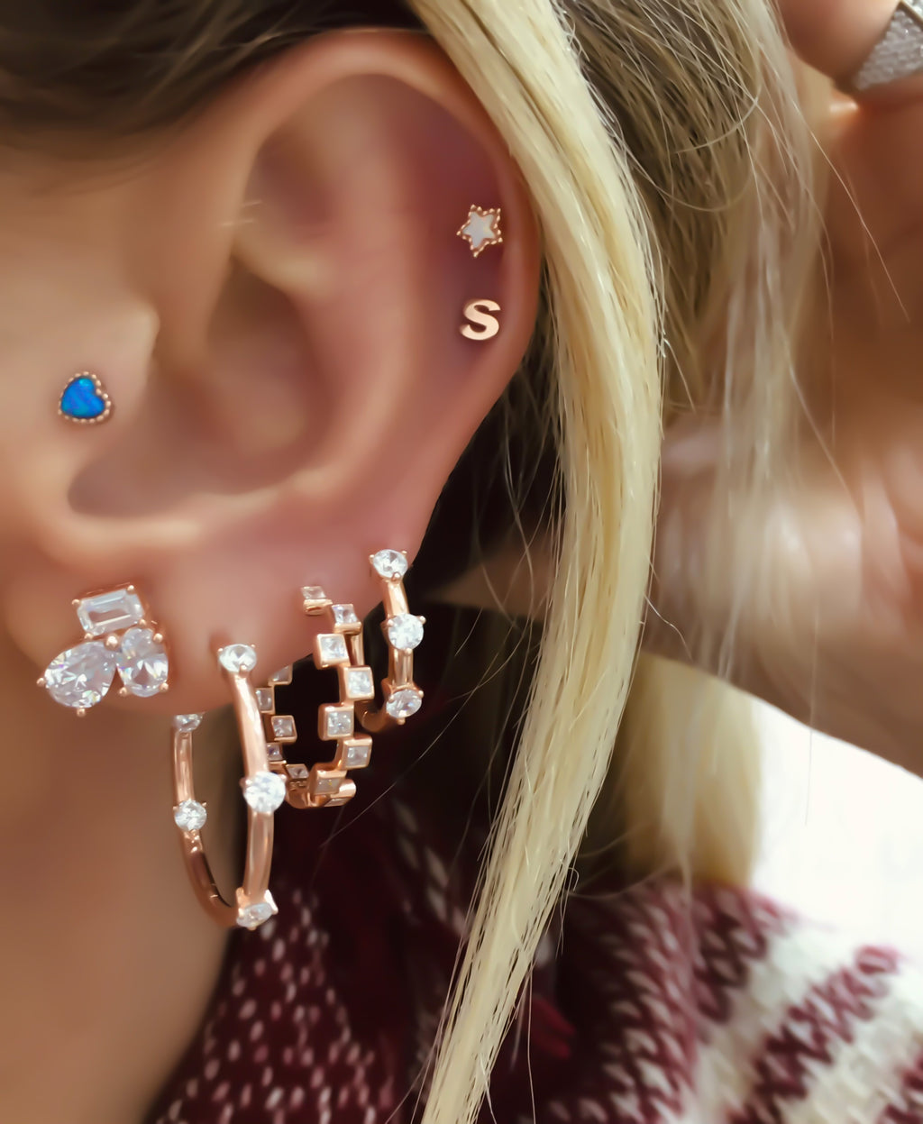 Micro Letter Pin Earrings