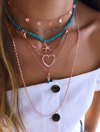 Oval and Ball Italian Cut Necklace