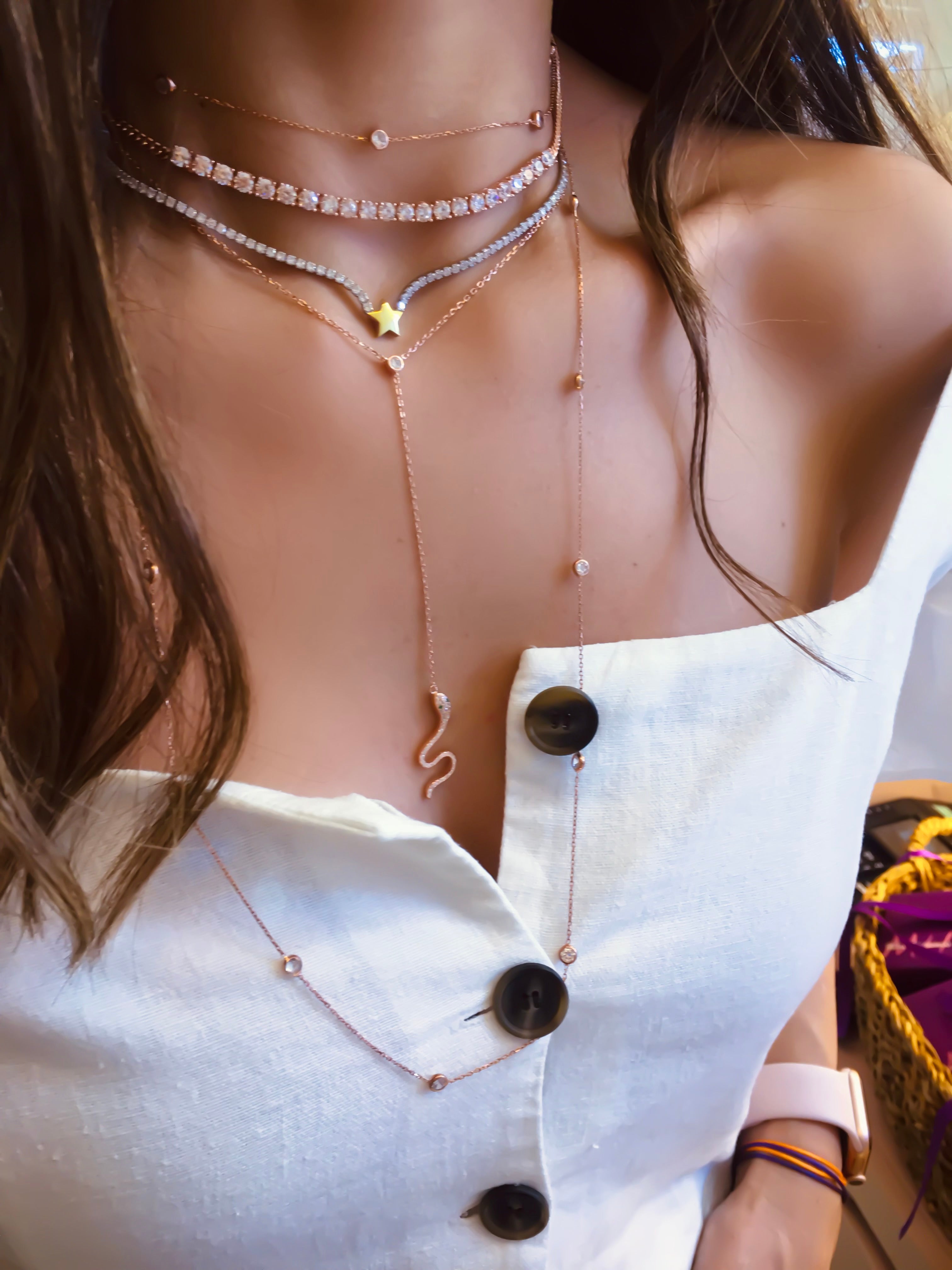 قلادة فيجا للتنس ثنائية اللون