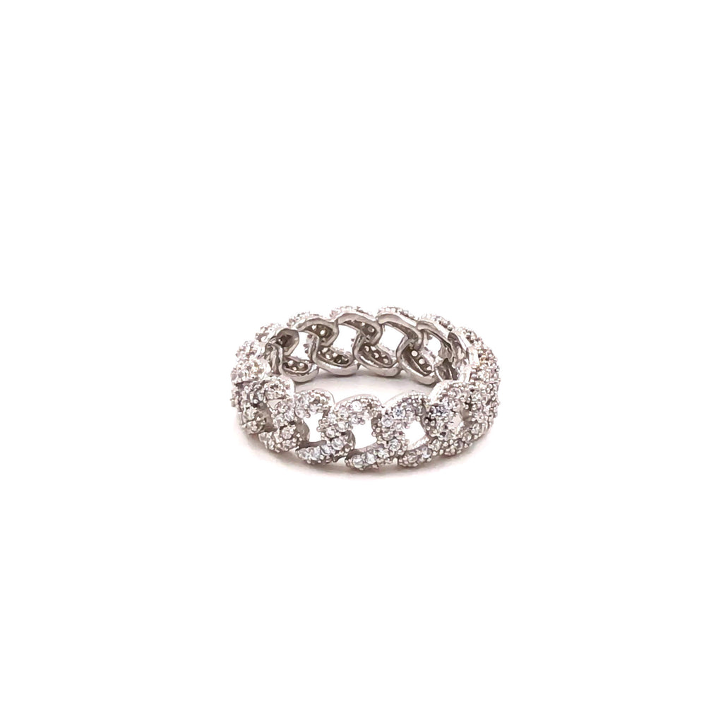 Thin Gurmet White Ring