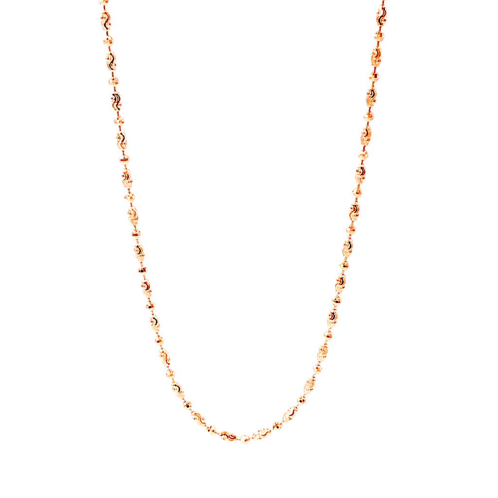 Oval and Ball Italian Cut Necklace