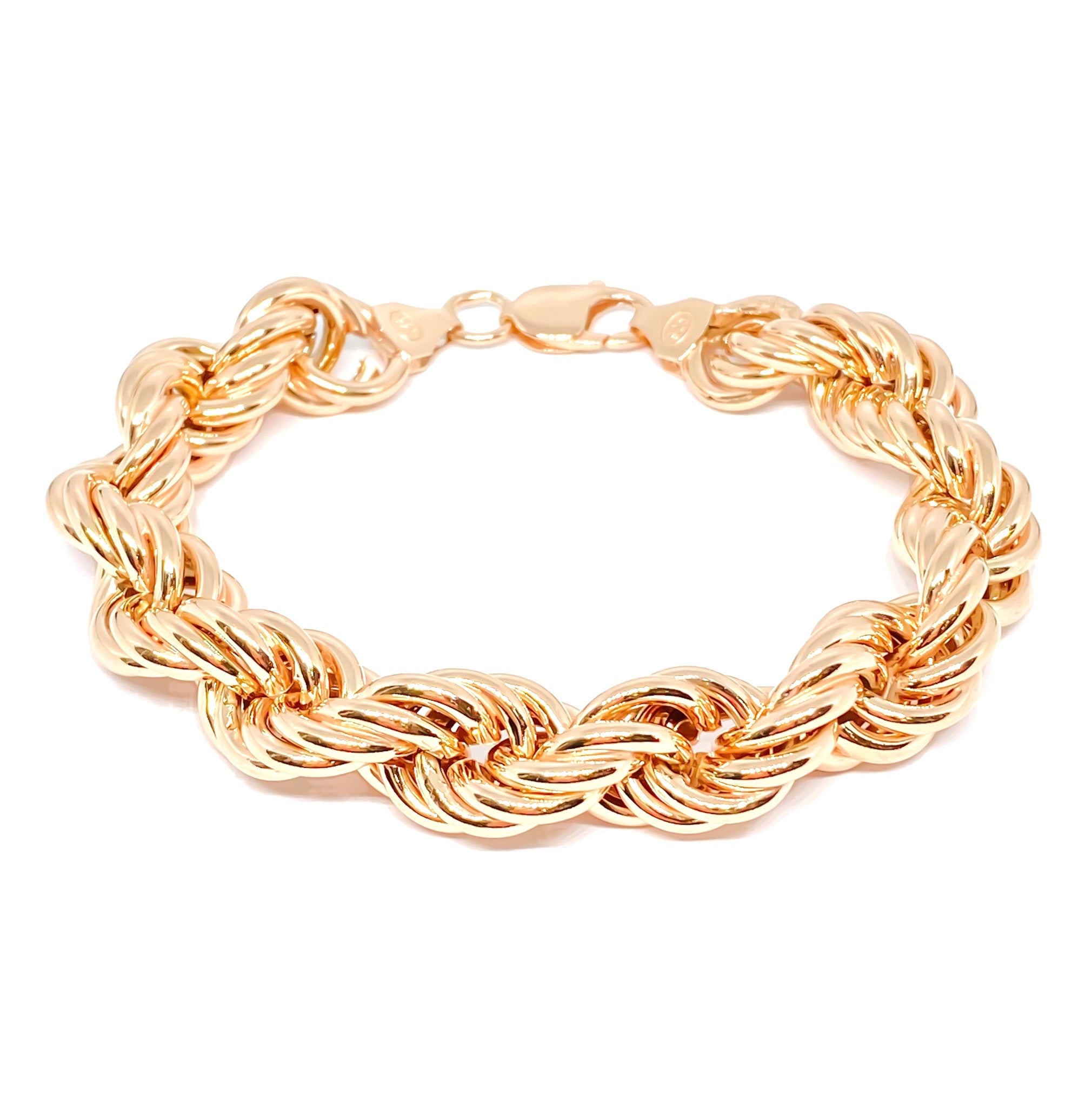 Thick Double Twist Bracelet L