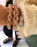 Thick Double Twist Bracelet L