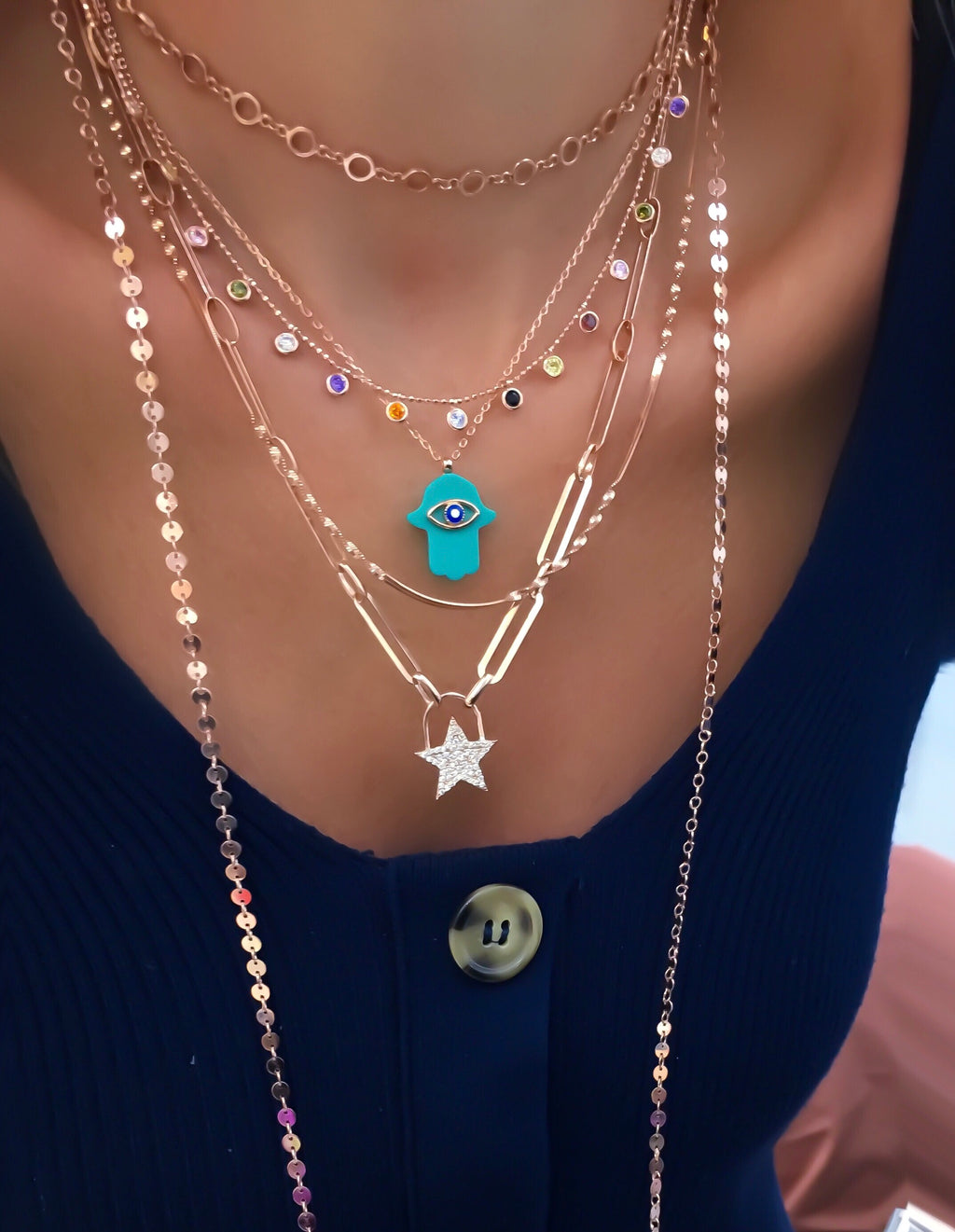 Multicolor Stone Necklace