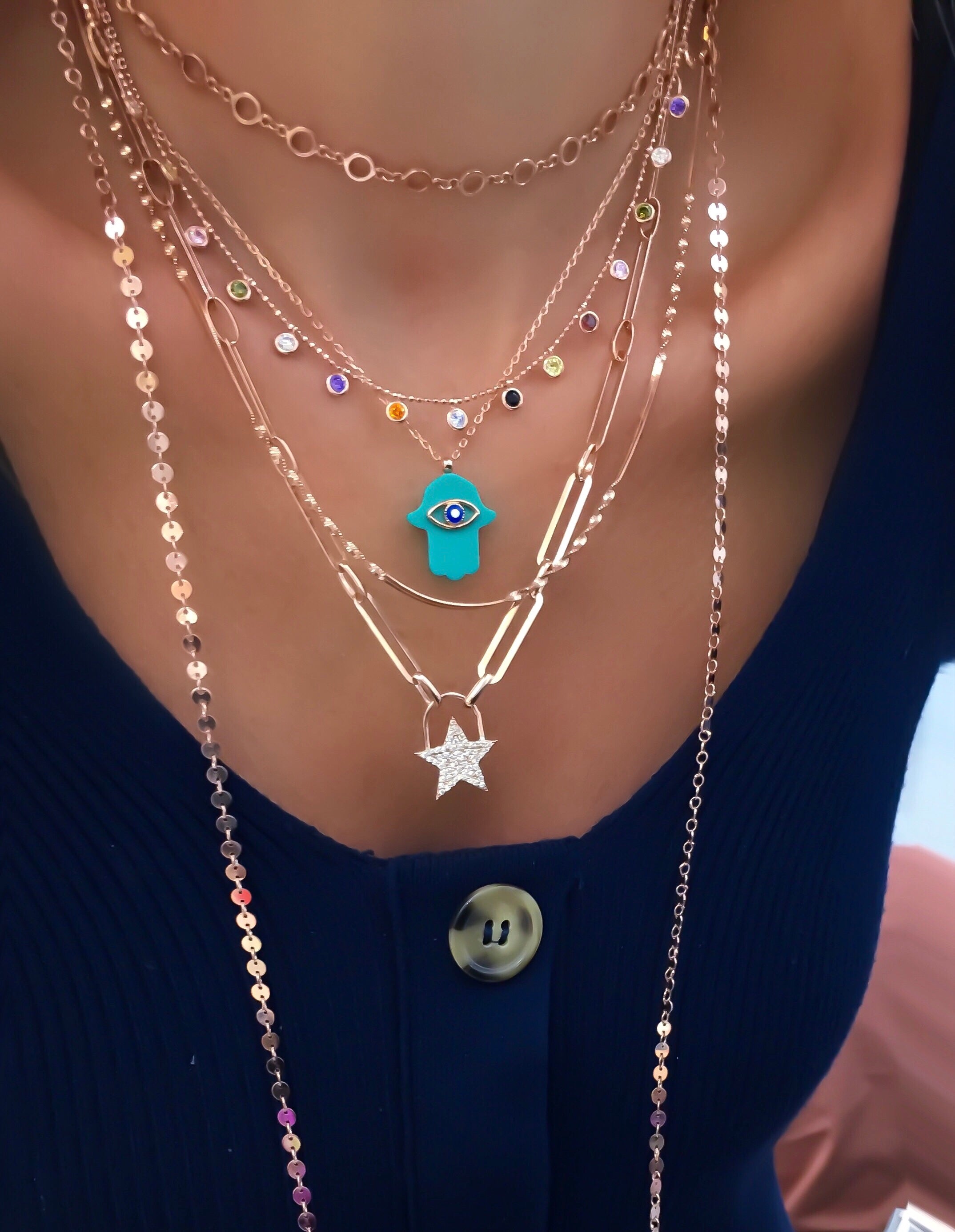 Multicolor Stone Necklace