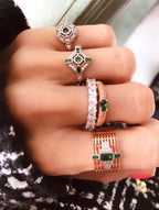 Glorya Green Trian Ring