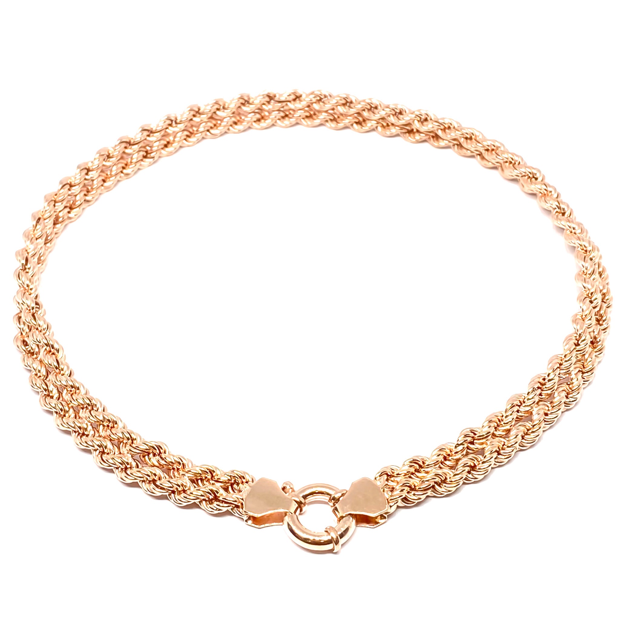 Vintage Çift Sıra Kalın Halat Kolye