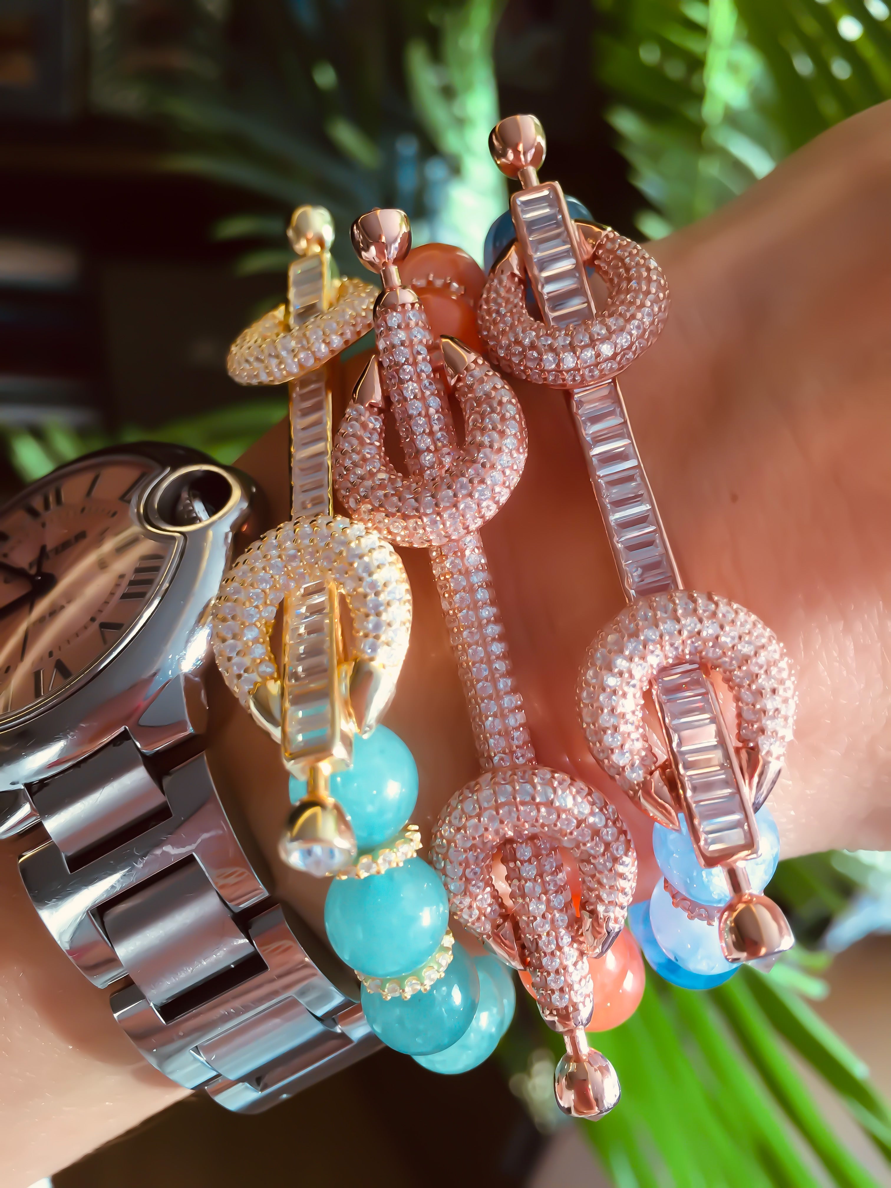 Natural Stone Stone Lock Bracelet