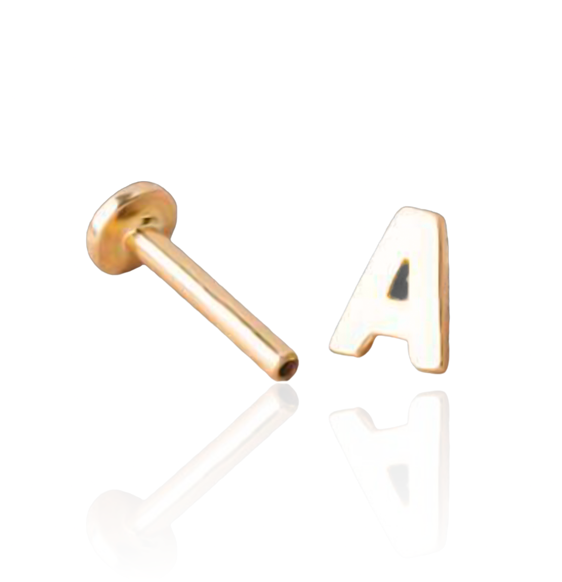 Letter 14K Gold Piercing