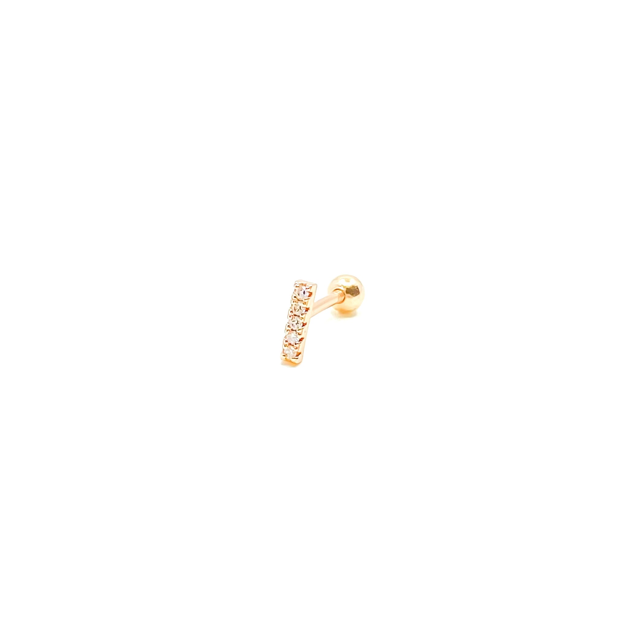 Ultra Mini Çizgi Gümüş Piercing