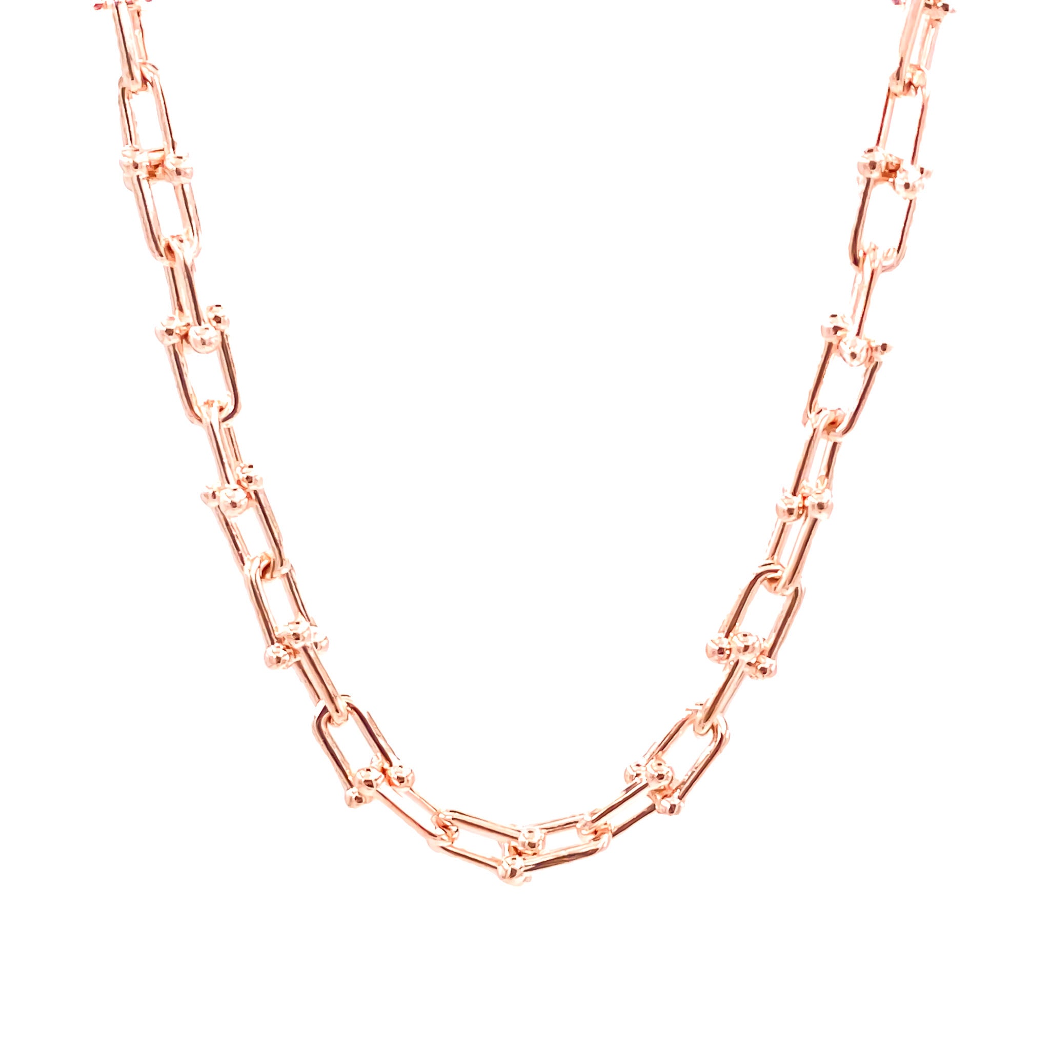 قلادة على شكل سلسلة على شكل حرف U بطول 45 سم