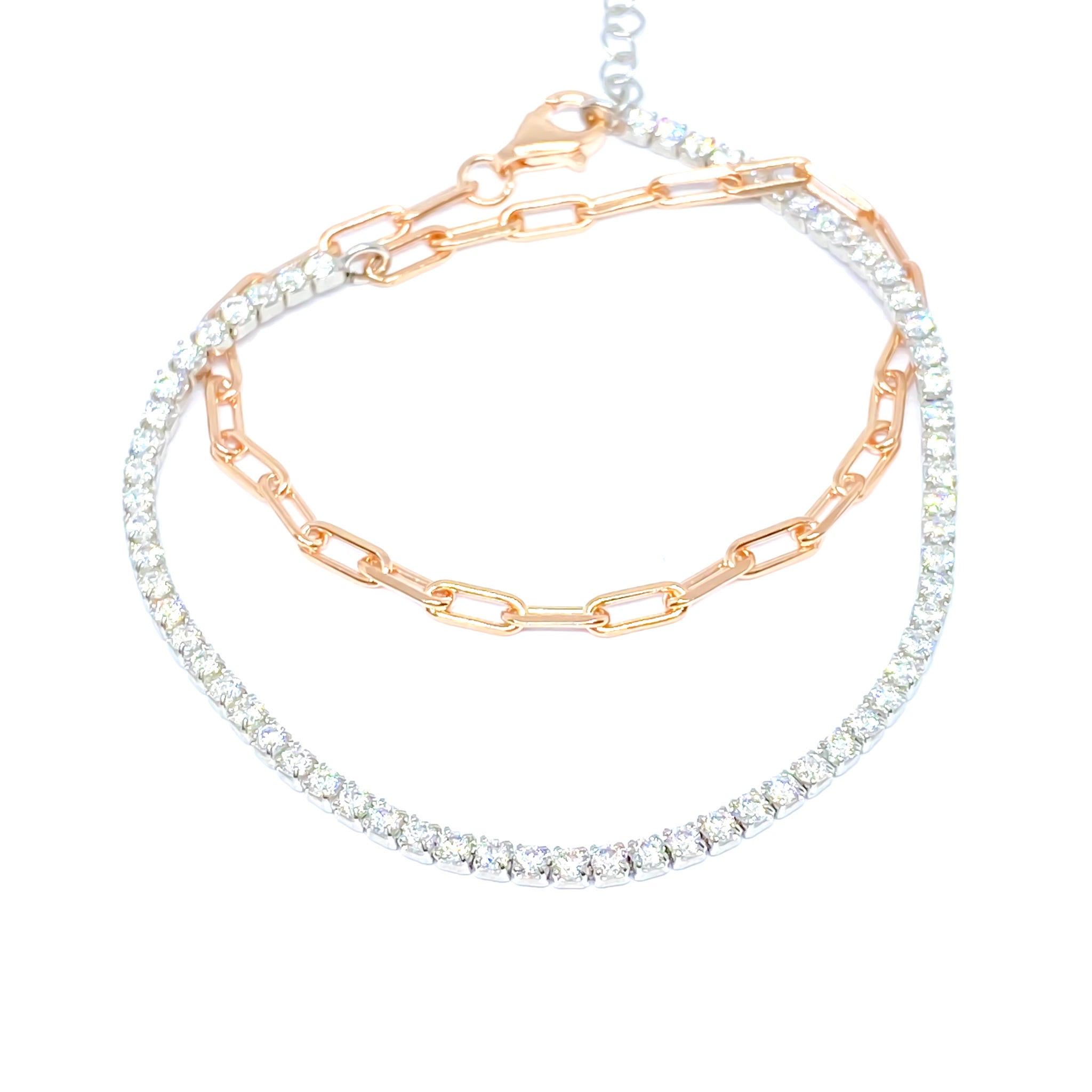 Tennis Force Two Tone Bracelet