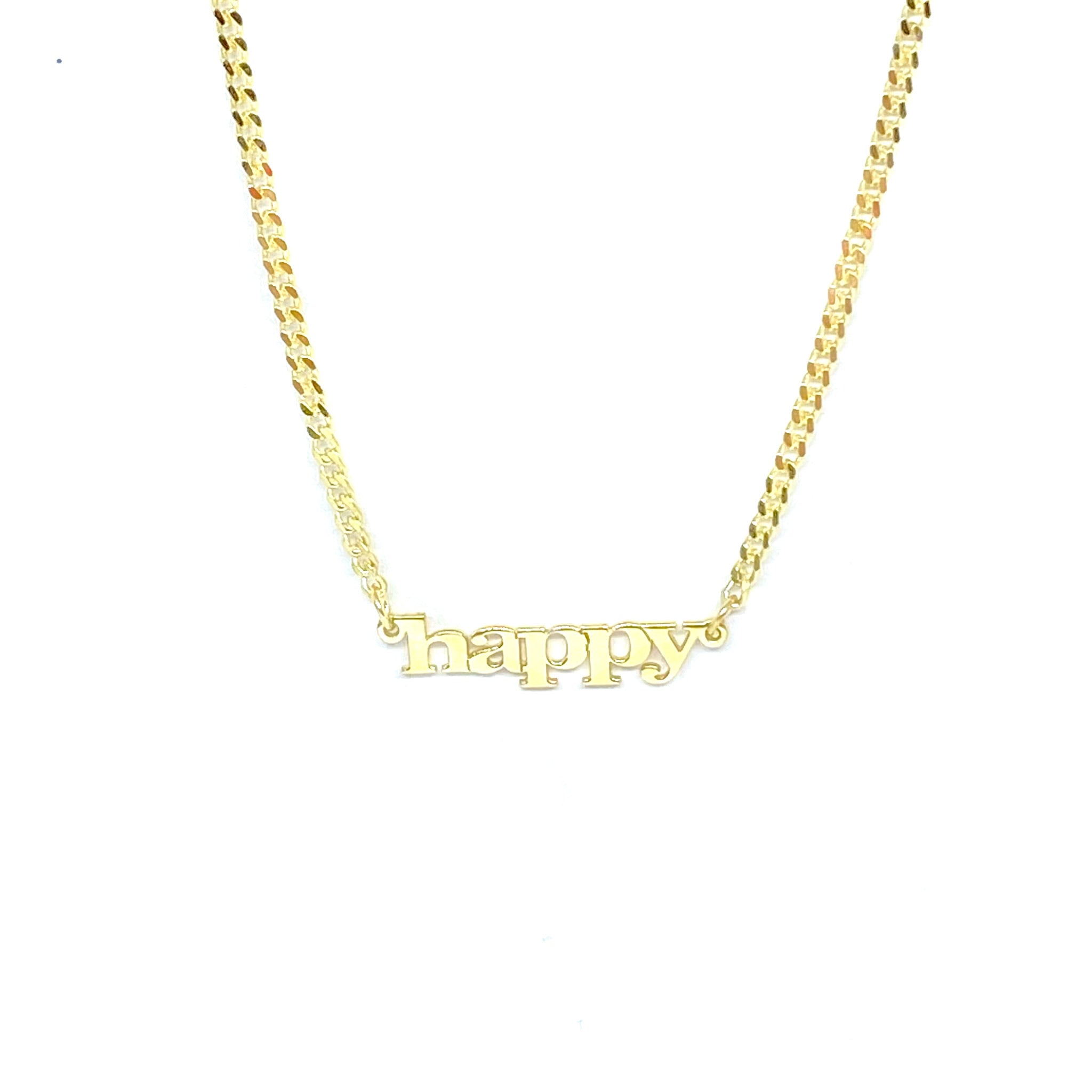 Name Plain Gurmet Chain Necklace