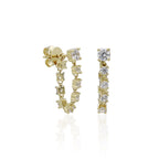 Solitaire Stone Chain Earring