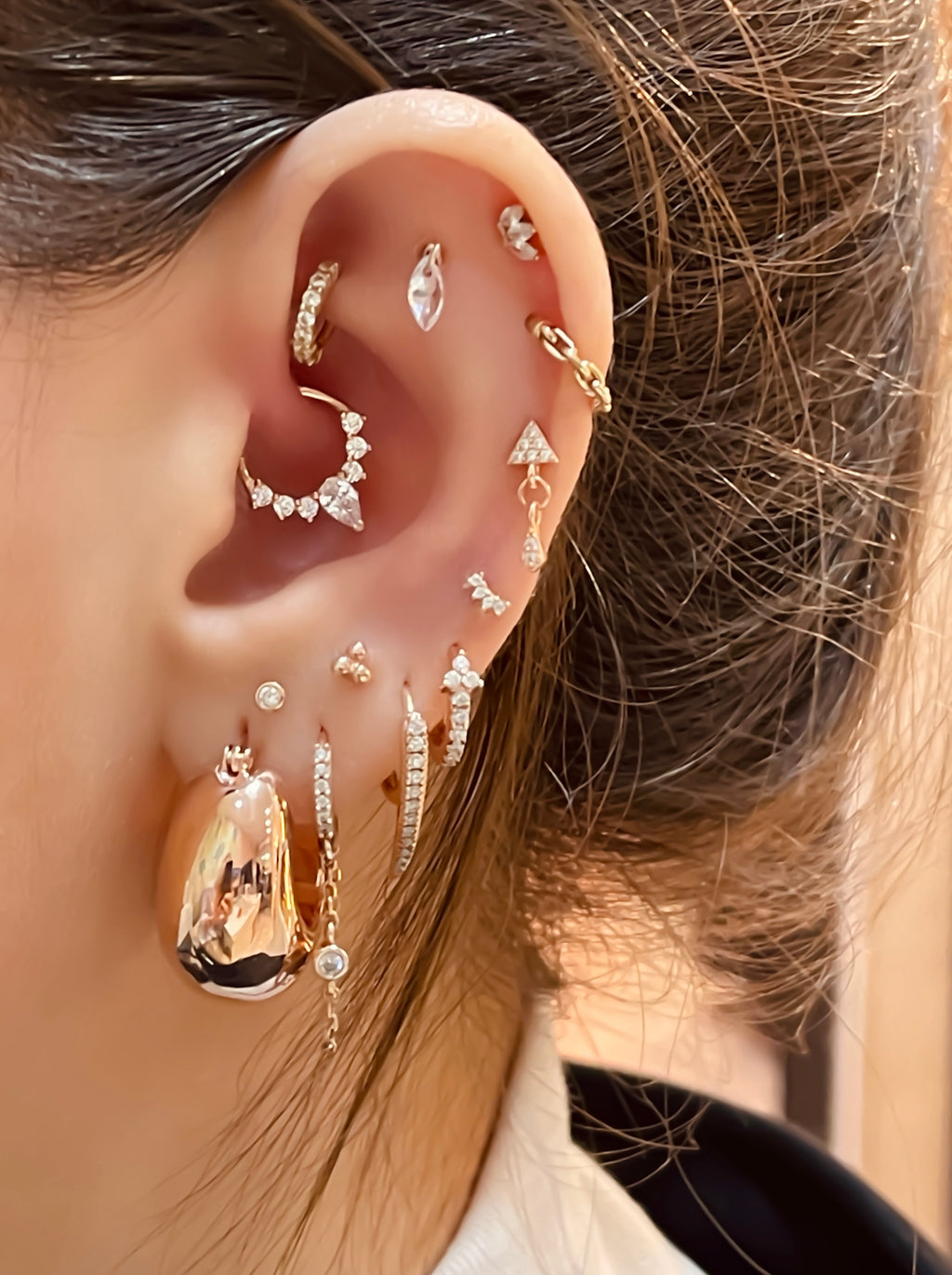 Drop M Ring 14k Piercing