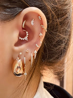 Drop M Ring 14k Piercing