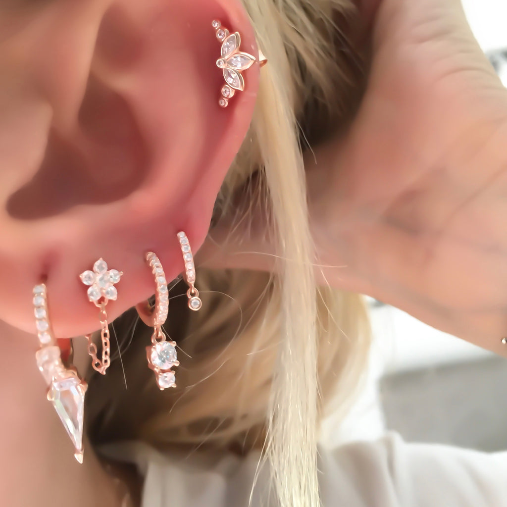 Ice Cris Trio Earrings