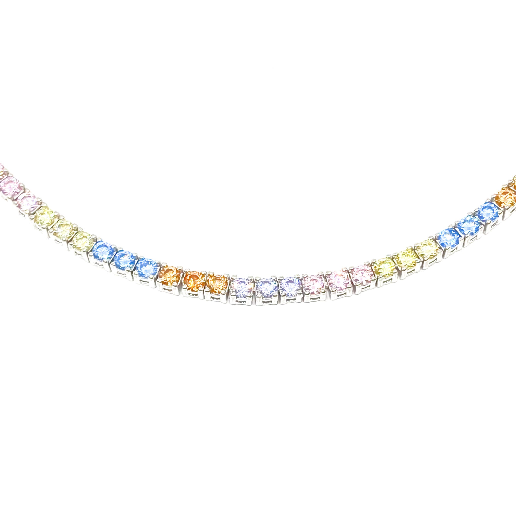 Opak Renkli Suyolu Kolye / Choker