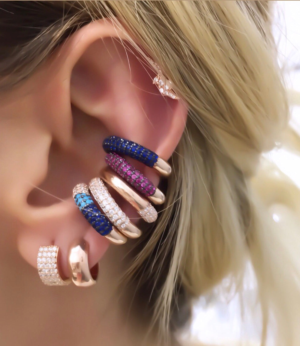 Fuchsia Stone Thick Cuff