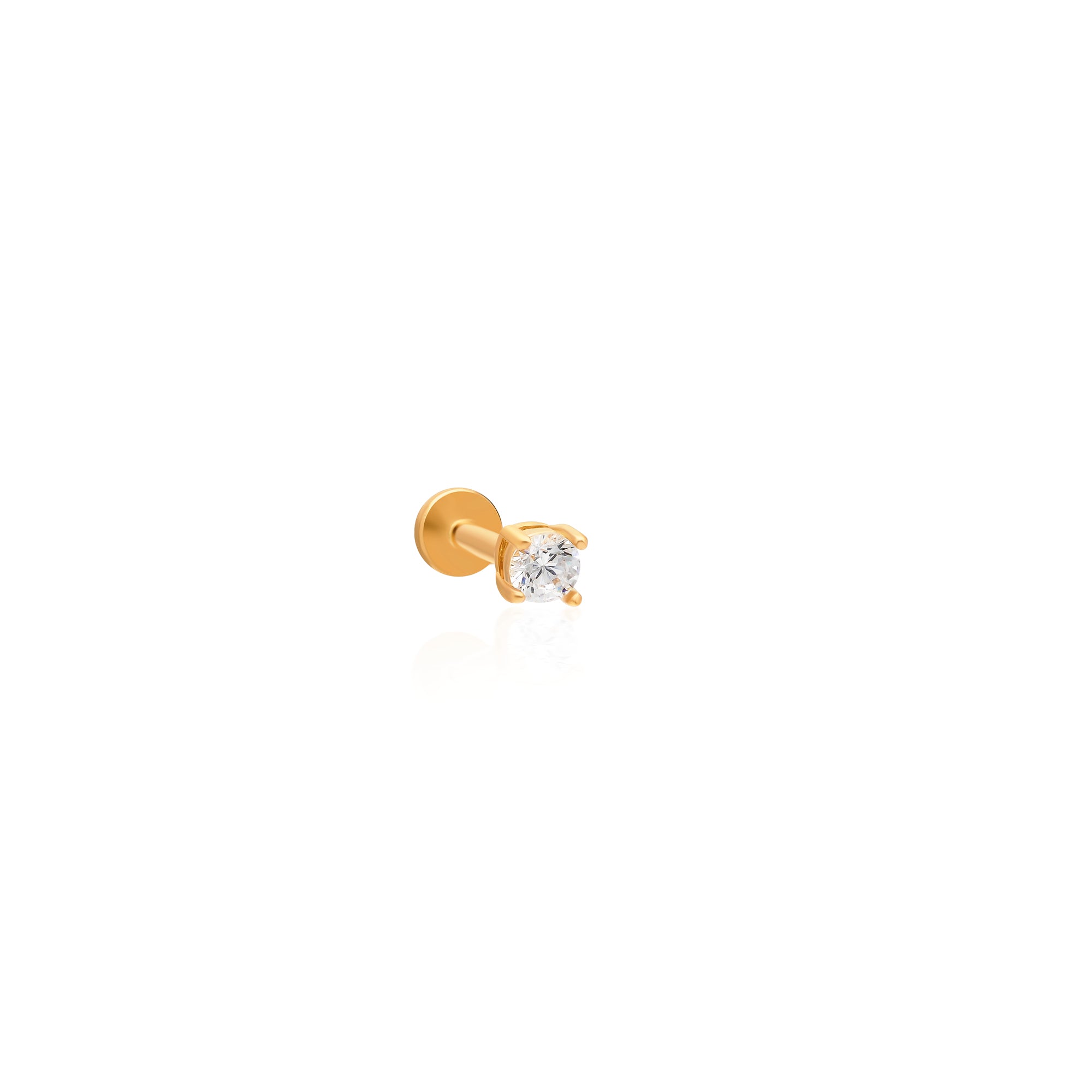 Micro Solitaire 2 mm 14 K Piercing