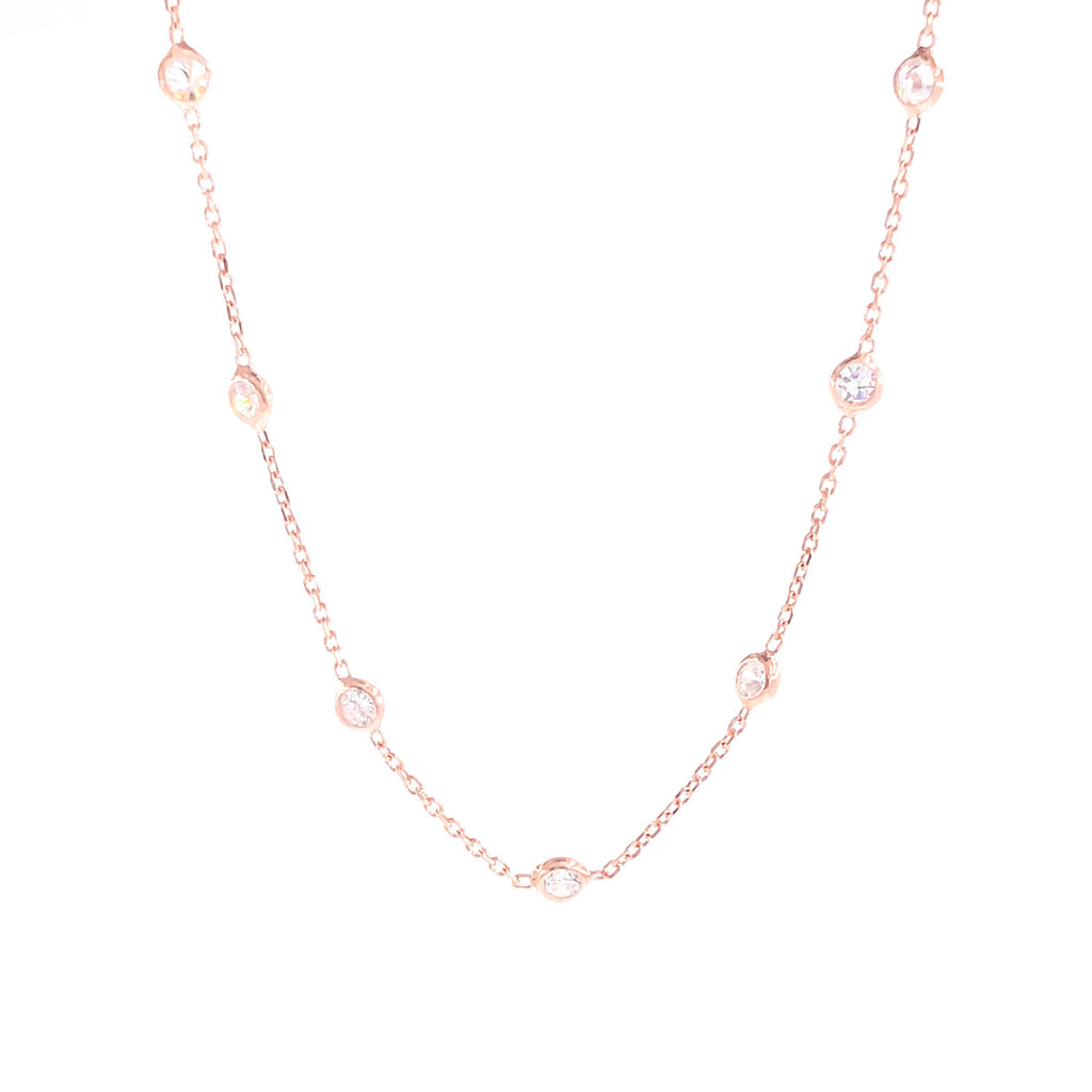 Taşlı Zincir Choker 40 cm